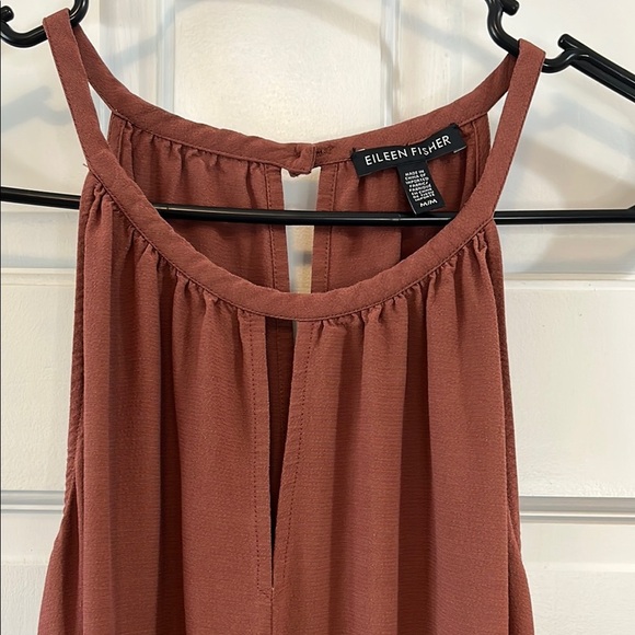 Eileen Fisher Brown Floor Length Maxi Sleeveless Dress - Size Medium - Picture 2 of 16